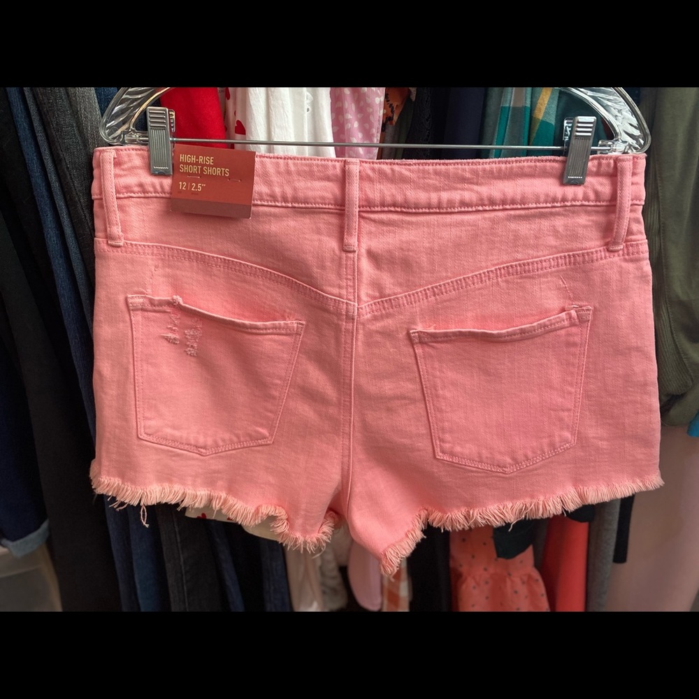 3 for $15! Mossimo High Rise Short Salmon Pink 12 - Picture 2 of 3